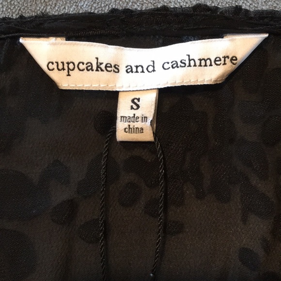 NWT cupcakes and cashmere Sheer Long Sleeve Bodysuit